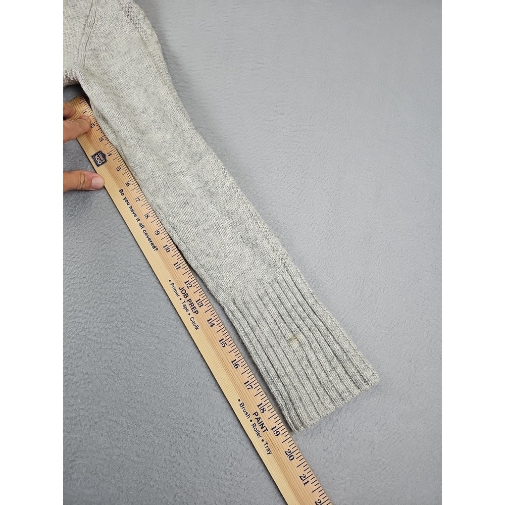 Gap Icon Cable Knit Sweater Women's Small Gray Lambs Wool Blend Turtleneck - Picture 10 of 10